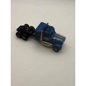 Vintage 1981 Zima Diecast Semi Truck Cab Blue 1/64 Scale Made in Hong Kong Toy